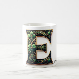 Irish E Monogram Coffee Cup
