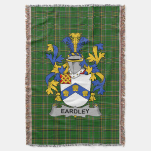 Irish Eardley Coat of Arms Family Crest Ireland Throw Blanket