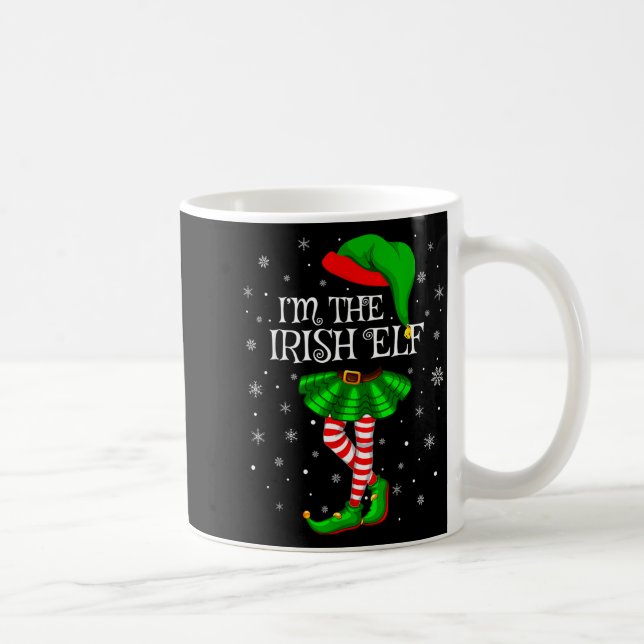 Irish Elf Christmas Matching Family Women Girls El Coffee Mug (Right)