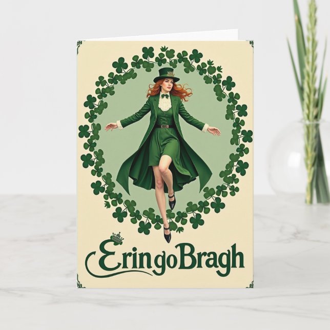 Irish Emerald Elegance Card (Front)