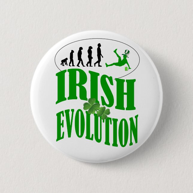 Irish evolution pinback button (Front)