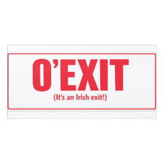 Irish Exit Sign