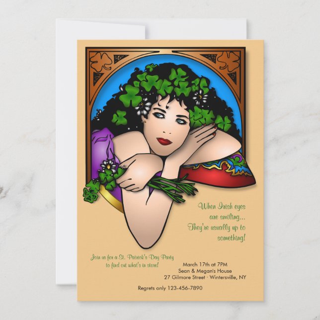 Irish Eyes St. Patrick's Day Invitation (Front)