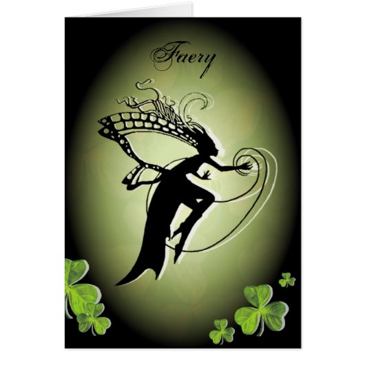 Irish Faery Silhouette Cards (Front)