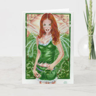 Irish Fairy Shamrock Card