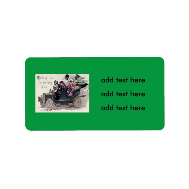 Irish Family Green Car Label (Front)
