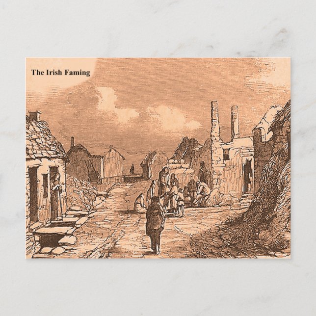Irish Famine picture collection for postcard (Front)