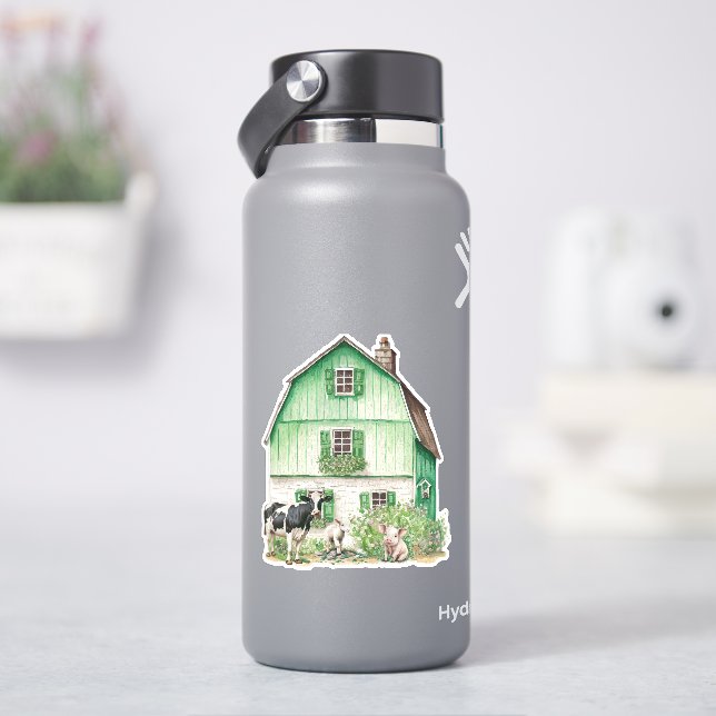 Irish Farmhouse | Green Barn Sticker (HydroFlask)