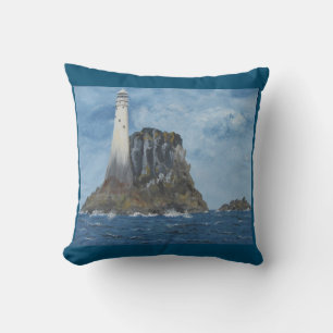 Irish Fastnet Lighthouse, County Cork, Ireland Throw Pillow