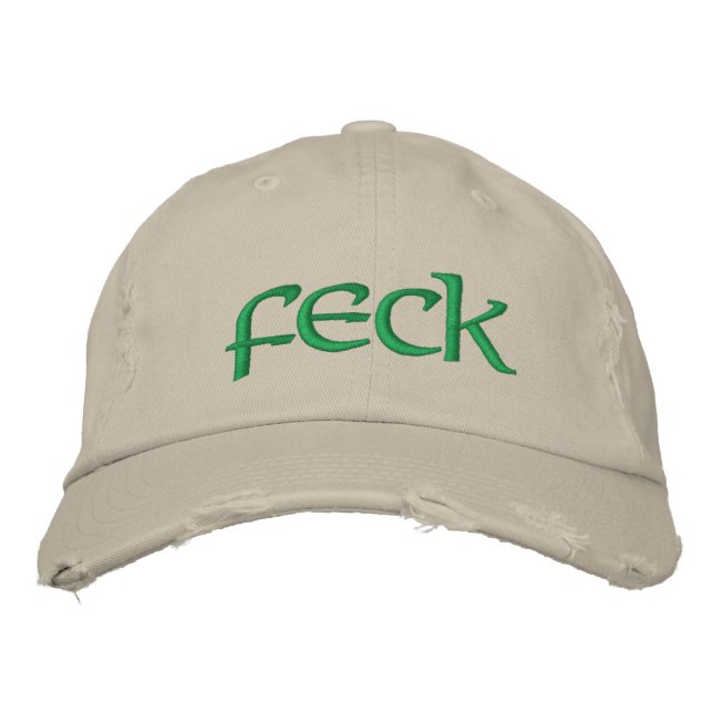 Irish Feck Embroidered Baseball Hat (Front)