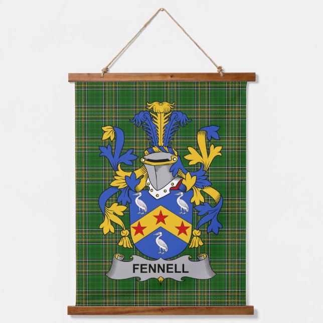 Irish Fennell or O_Fennell Coat of Arms Family Cre Hanging Tapestry (Front)