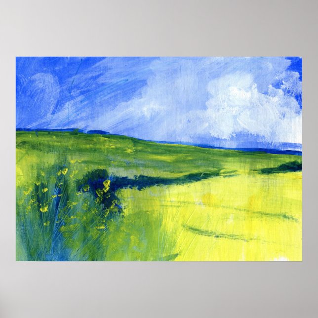 Irish Fields Painting Poster (Front)
