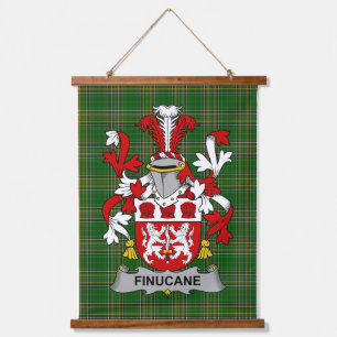 Irish Finucane or McFinucane Coat of Arms Family C Hanging Tapestry