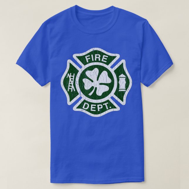 Irish Fire Department Saint Patricks Day Firefight T-Shirt (Design Front)