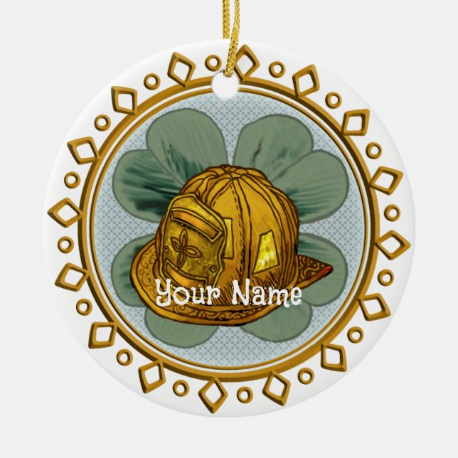 Irish Firefighter ornament (Front)