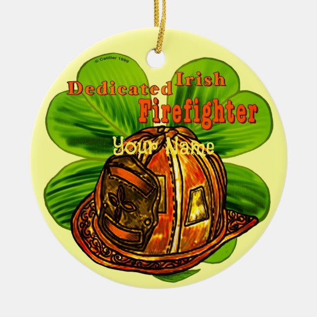 Irish Firefighter ornament (Front)