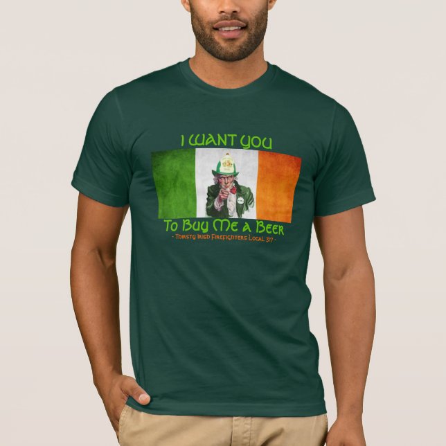 Irish Firefighter Uncle Sam T-Shirt (Front)