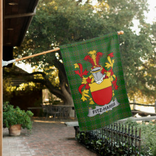  Irish Fitz-Harris Coat of Arms Family Crest Irela House Flag