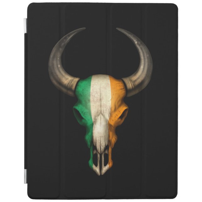 Irish Flag Bull Skull iPad Smart Cover (Front)