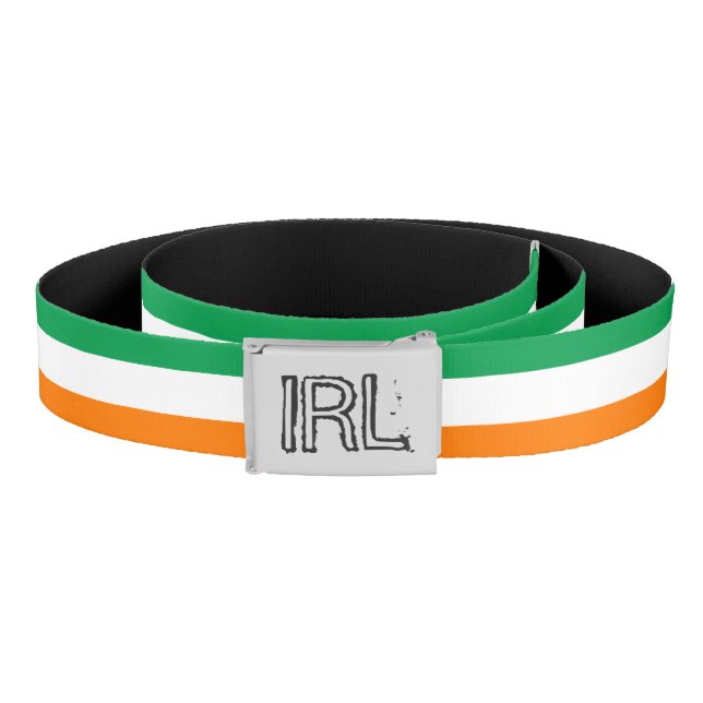 Irish flag canvas belt for St Patricks Day party (Coil)