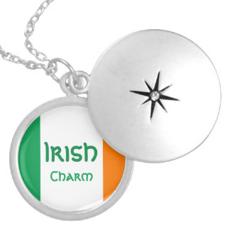 Irish Flag Charm Necklace