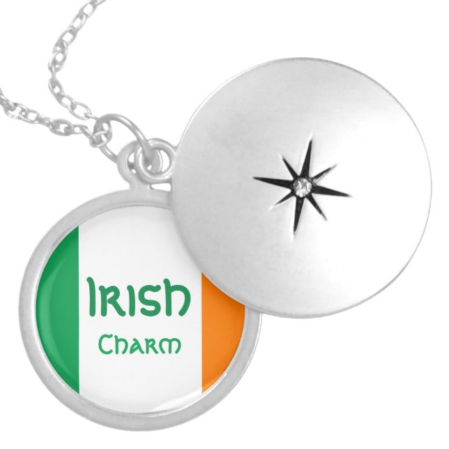 Irish Flag Charm Necklace (Front)
