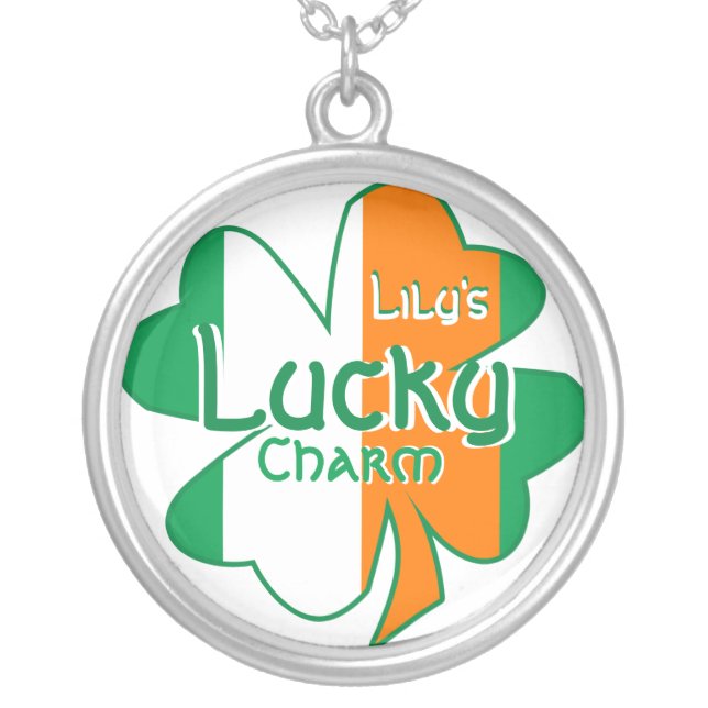Irish Flag Charm Necklace (Front)