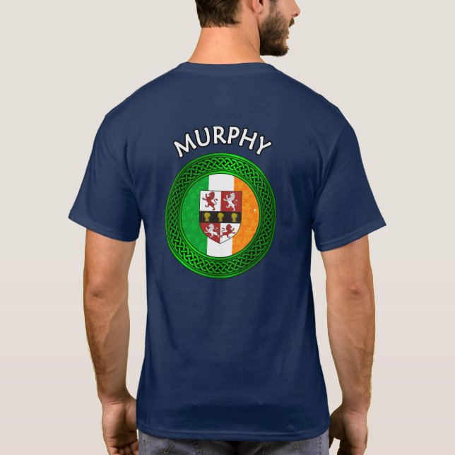 Irish Flag Clover Celtic Knot - Murphy T-Shirt (Back)