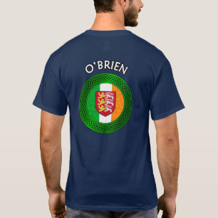 Irish Flag Clover Celtic Knot - O'Brien T-Shirt