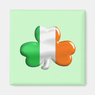Irish Flag Clover Magnet