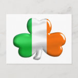 Irish Flag Clover Postcard at Zazzle