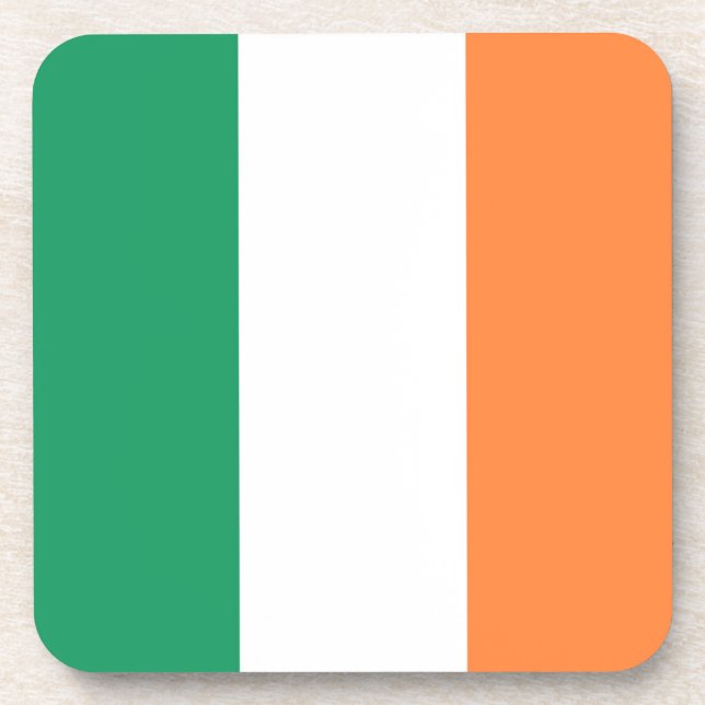 Irish Flag coastercnt Beverage Coaster (Front)