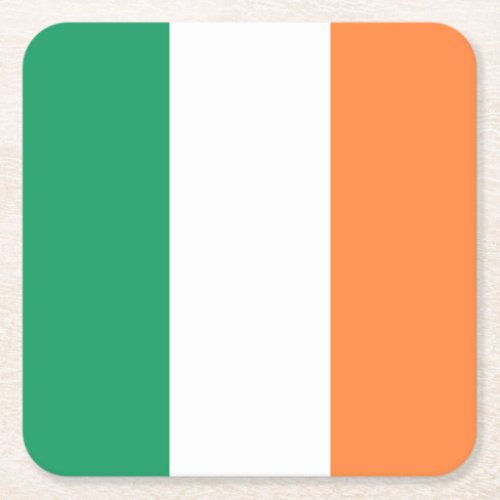 Irish Flag coastercnt Square Paper Coaster