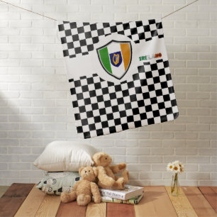 Irish flag-coat arms baby blanket