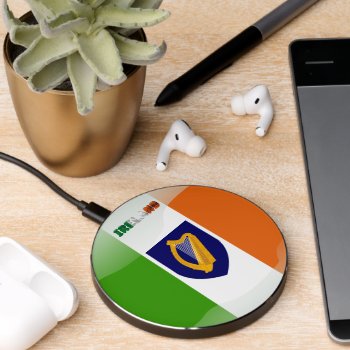 Irish Flag-coat Of Arms Wireless Charger by Pir1900 at Zazzle
