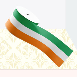 Irish flag colors ribbon, Tricolor, Ireland Grosgrain Ribbon
