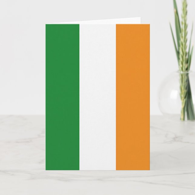 Irish Flag Colors Simple Card (Front)