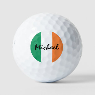 Irish Flag Custom Name be6 gbcnt Golf Balls