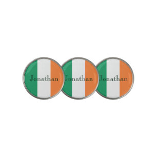 Irish Flag Customisable Name bmcnt Golf Ball Marker