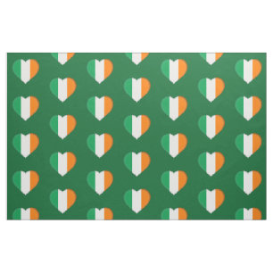 Irish Flag Cute Irish Hearts Pattern St. Patrick Fabric