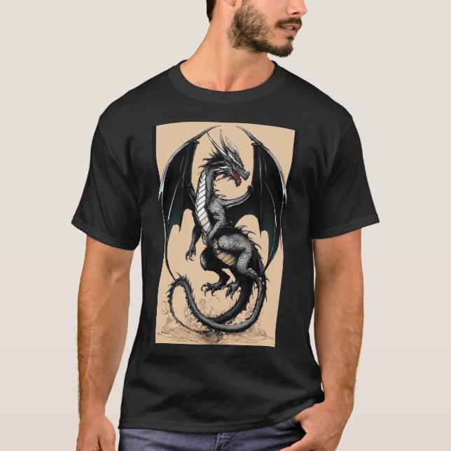 "Irish Flag Dragon: Esports Fury T-Shirt Design" (Front)