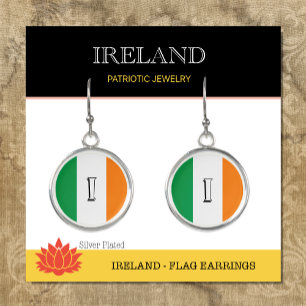 Irish flag earrings, fashion, Ireland Earrings