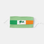 Irish Flag Face Mask with Four Leaf Clover (Front, Folded)