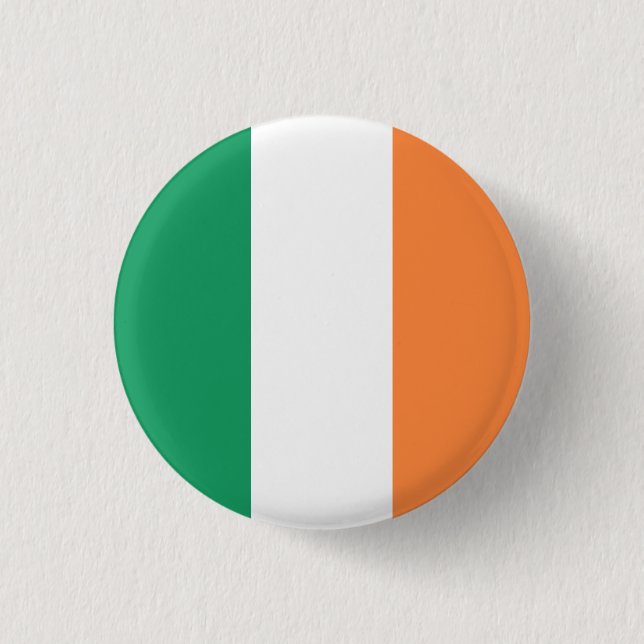 Irish Flag, Flag of Republic of Ireland Button (Front)