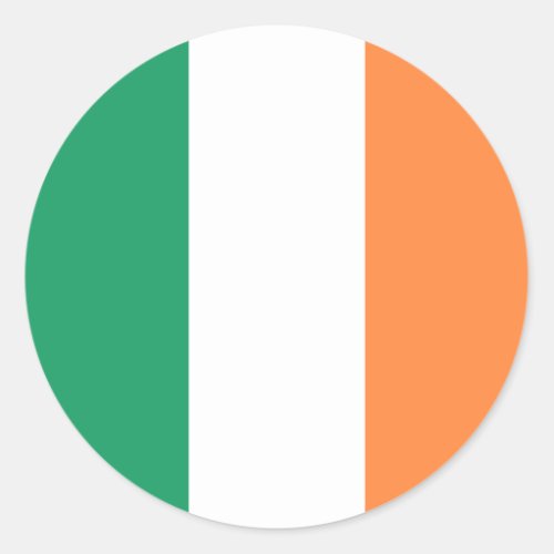 Irish Flag Flag of Republic of Ireland Classic Round Sticker