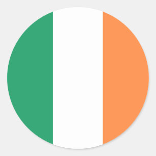 Irish Flag, Flag of Republic of Ireland Classic Round Sticker