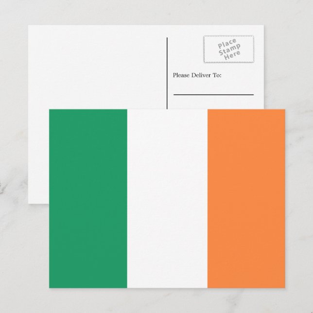 Irish Flag, Flag of Republic of Ireland Postcard (Front/Back)