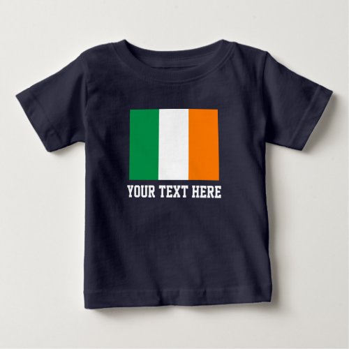 Irish flag football jersey baby bodysuit