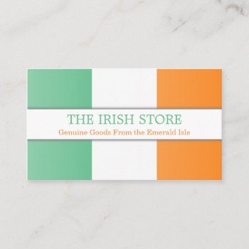 Irish Flag  Fully Customizable Business Card by ImageAustralia at Zazzle