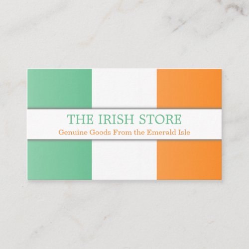 Irish Flag Fully Customizable Business Card